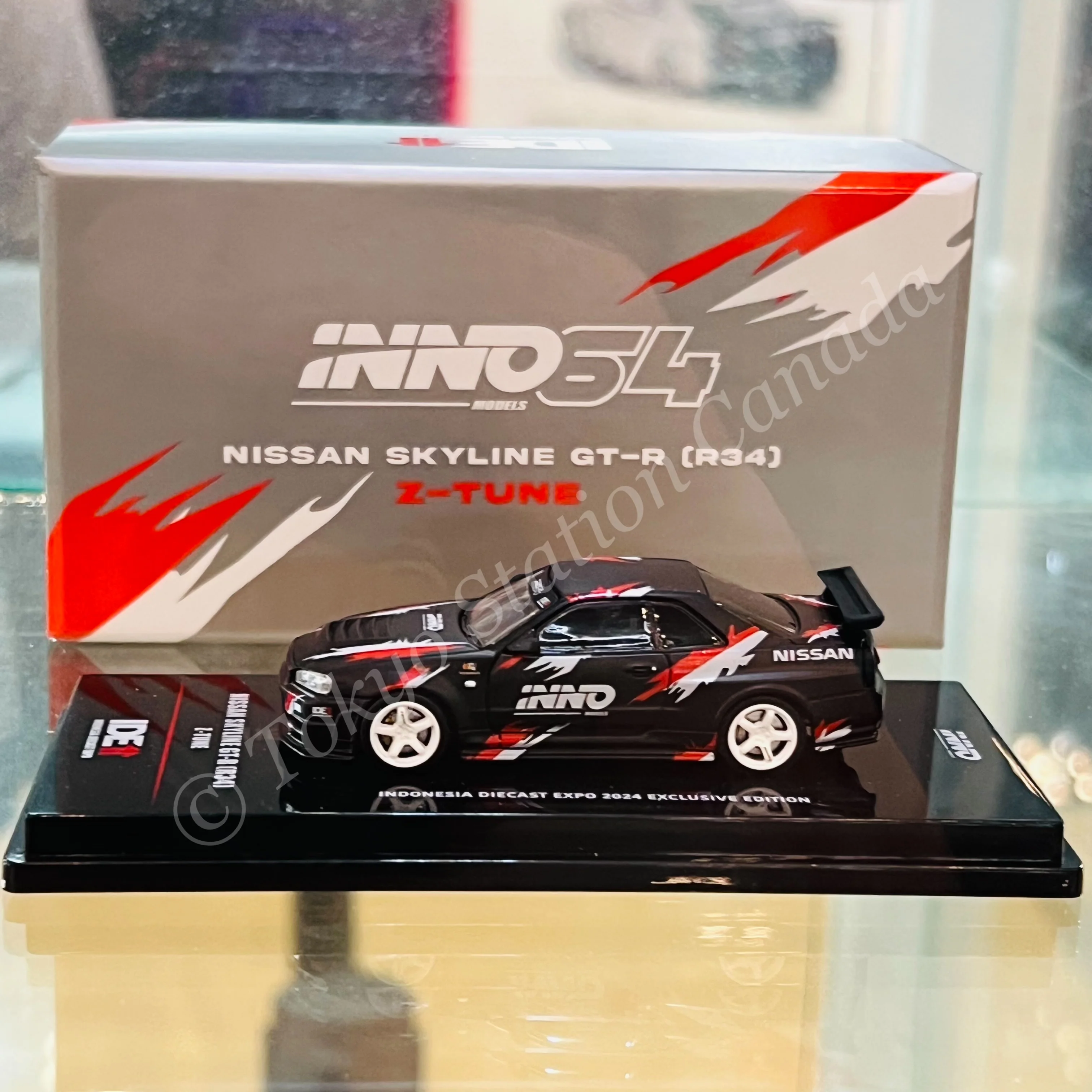 INNO64 1/64 NISSAN SKYLINE GT-R (R34) Z-Tune Indonesia Diecast Expo 2024 Exclusive Edition - Image 4