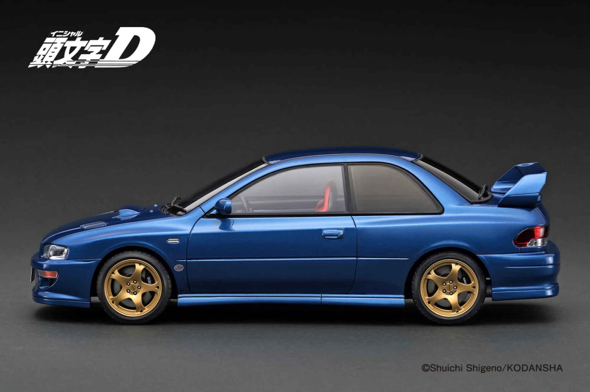 Ignition Model 1/18 INITIAL D SUBARU Impreza WRX type RSTi Version V (GC8) Blue With Mr.Bunta IG3538 - Image 3