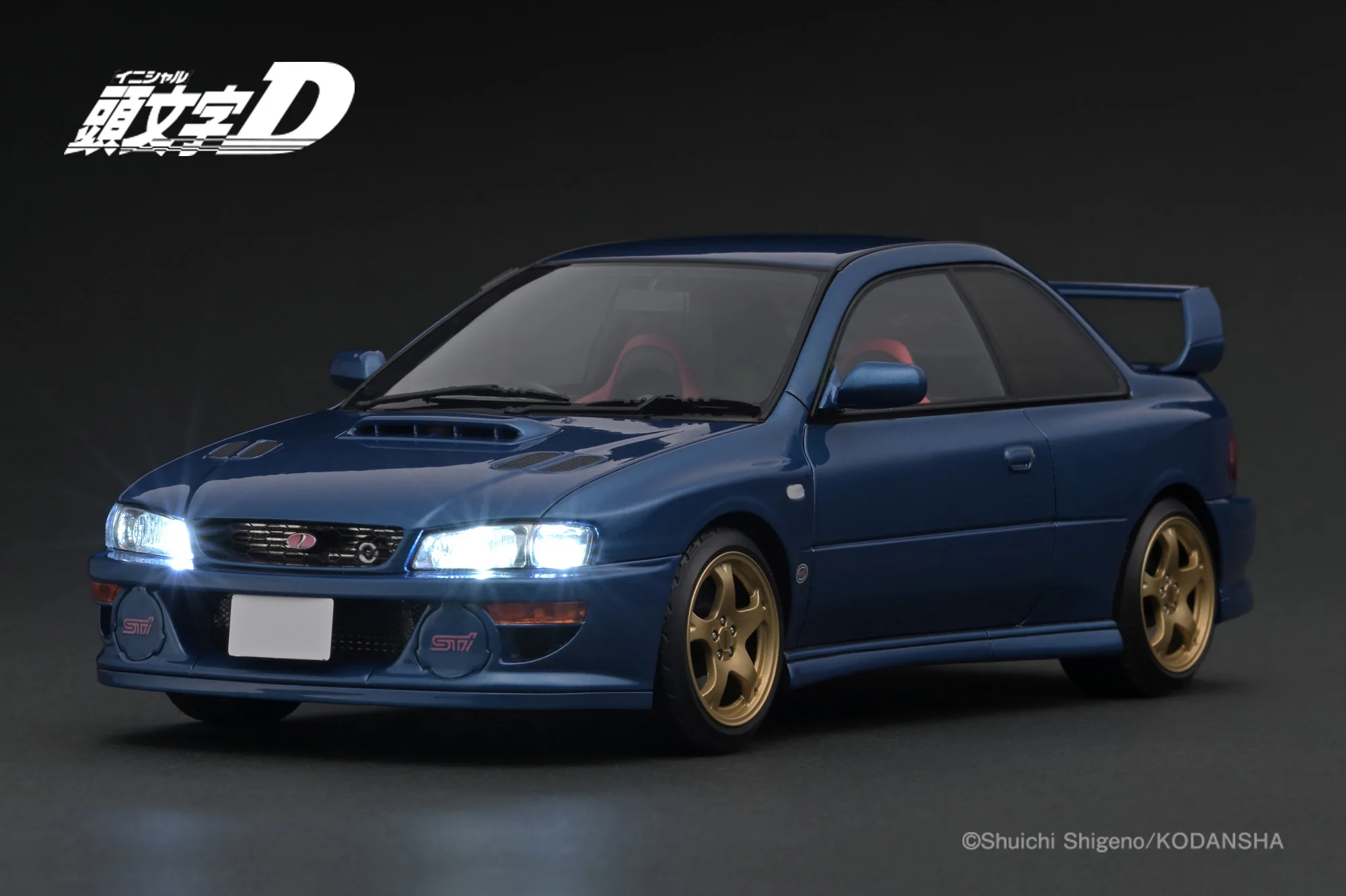 Ignition Model 1/18 	INITIAL D SUBARU Impreza WRX type R Sti Version V (GC8) Blue With LED light IG3539 - Image 3