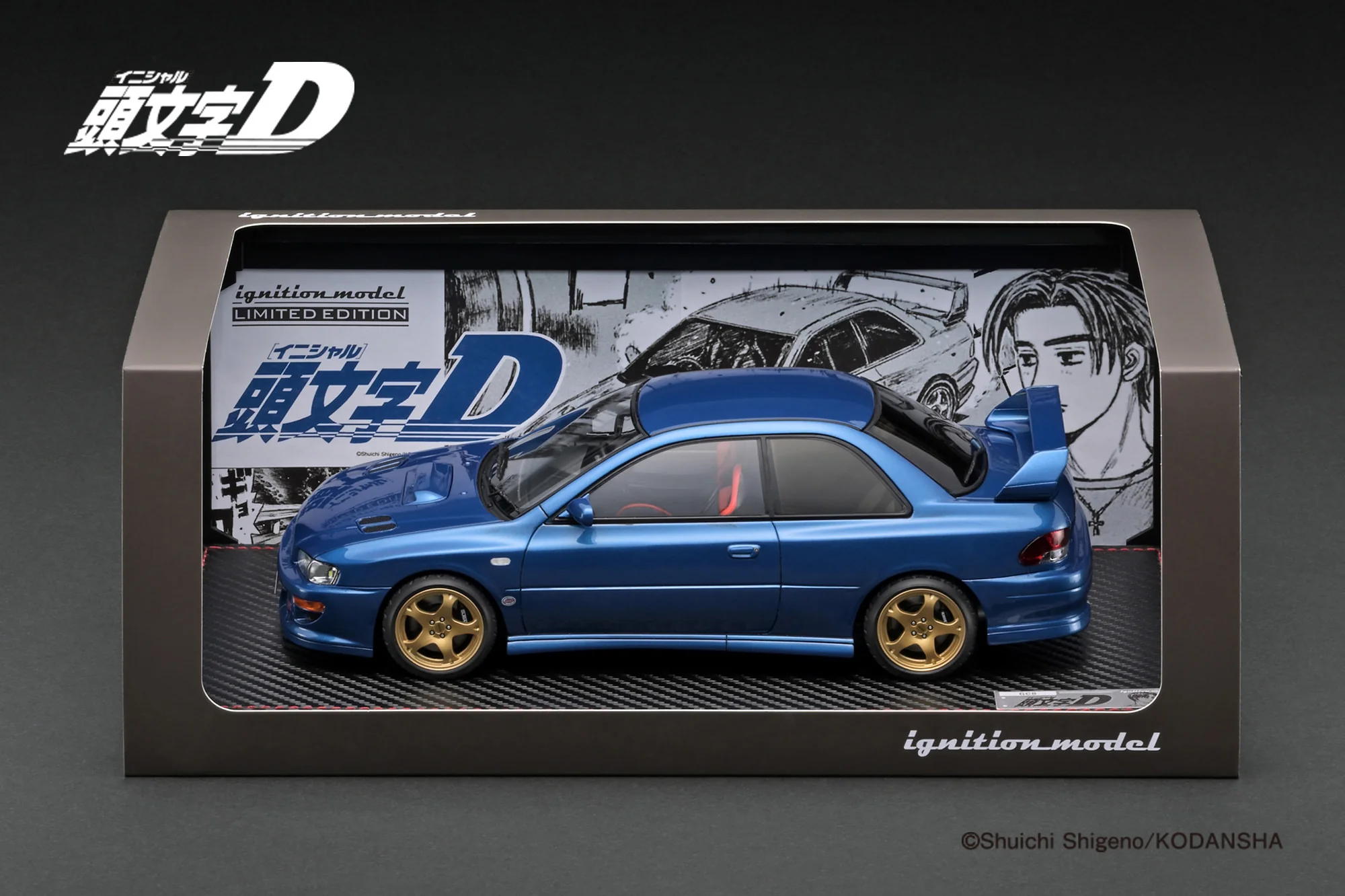Ignition Model 1/18 	INITIAL D SUBARU Impreza WRX type R Sti Version V (GC8) Blue With LED light IG3539 - Image 7
