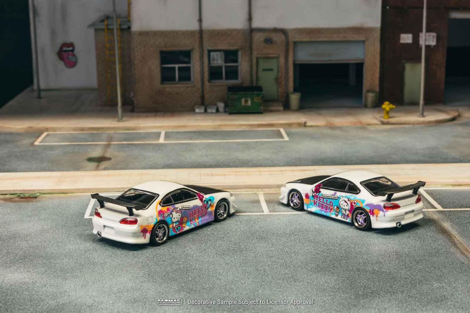 Tarmac Works 1/64 VERTEX Nissan (S15) Hello Kitty Drift Car (Indonesia Exclusive) T64G-023-HK2 - Image 4